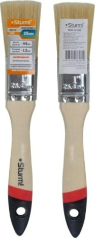 Кисть флейцевая Sturm 9040-22-025 1" (25мм), натуральная щетина, деревянная ручка