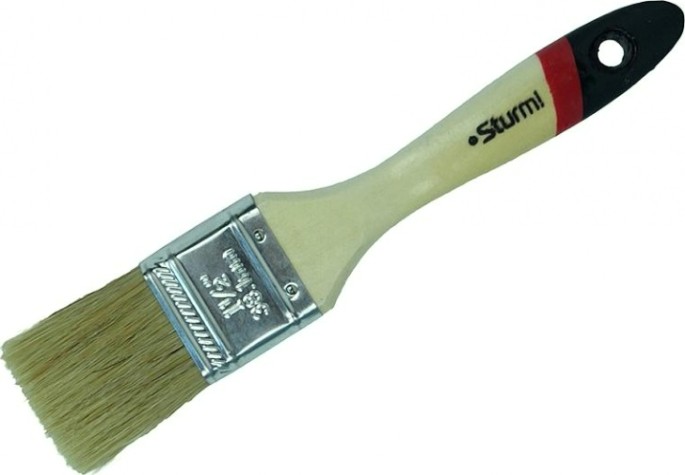 Кисть флейцевая Sturm 9040-22-038 1,5" (38мм), натуральная щетина, деревянная ручка