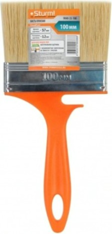 Кисть флейцевая Sturm 9040-35-100 4" (100мм), натурал.щетина, пластм.ручка с зацепом Кисть флейцевая Sturm 9040-35-100 4" (100мм), натурал.щетина, пластм.ручка с зацепом