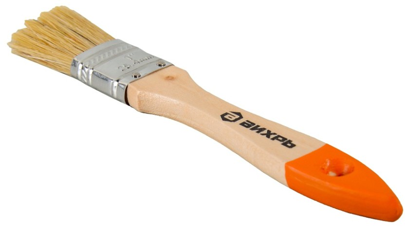 Кисть флейцевая ВИХРЬ 25 мм 1'' стандарт натуральная щетина [73/3/4/1]