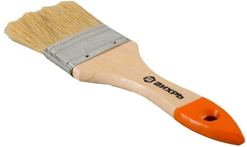 Кисть флейцевая ВИХРЬ 50 мм 2'' стандарт натуральная щетина [73/3/4/3]