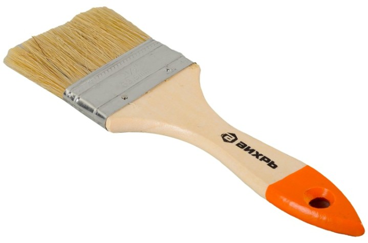 Кисть флейцевая ВИХРЬ 63 мм 2,5'' стандарт натуральная щетина [73/3/4/4]