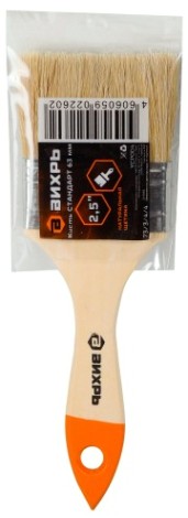 Кисть флейцевая ВИХРЬ 63 мм 2,5'' стандарт натуральная щетина [73/3/4/4]