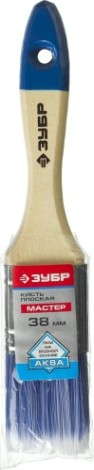 Кисть флейцевая ЗУБР АКВА плоская искусственная щетина, деревянная ручка, 38 [4-01007-038]