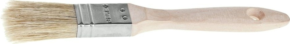 Кисть флейцевая ЗУБР ЭКСПЕРТ плоская светлая натуральная щетина, деревянная руч [01005-025]