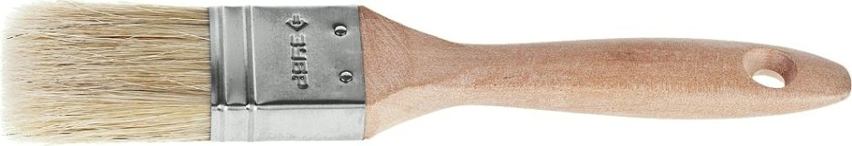 Кисть флейцевая ЗУБР ЭКСПЕРТ плоская светлая натуральная щетина, деревянная руч [01005-038]
