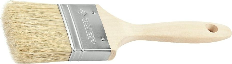Кисть флейцевая ЗУБР ЭКСПЕРТ плоская светлая натуральная щетина, деревянная руч [01005-063]