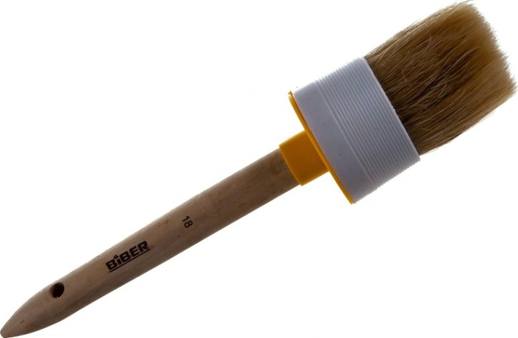 Кисть круглая Biber Стандарт 31188 натур. щетина, дер. рукоятка, 60мм [Тов-001902]