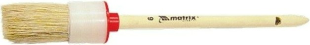Кисть круглая MATRIX №10 (40 мм), натуральная щетина, деревянная ручка/ [82080]