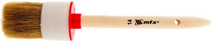 Кисть круглая MATRIX №14 (50 мм), натуральная щетина, деревянная ручка/ [82084]