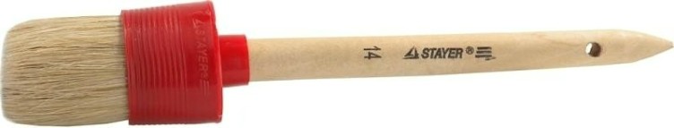 Кисть круглая STAYER MASTER светлая натурал. щетина, пластм. корпус, деревян. [0141-50]