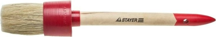 Кисть круглая STAYER MASTER светлая натурал. щетина, пластм. корпус, деревян. [0141-55]