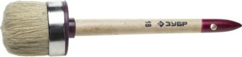 Кисть круглая ЗУБР МАСТЕР светлая щетина, деревянная ручка, №18, 60мм [01501-60]