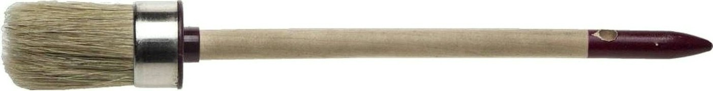 Кисть круглая ЗУБР МАСТЕР светлая щетина, деревянная ручка, №6, 30мм [01501-30]