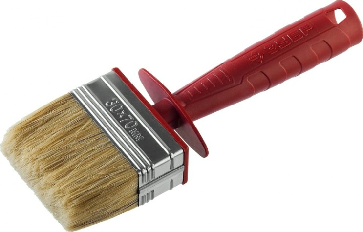 Кисть макловица ЗУБР МАСТЕР светлая щетина, пластмассовый корпус, 30х70мм [01825-07]