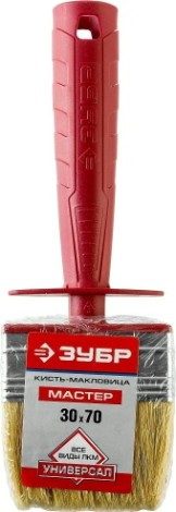 Кисть макловица ЗУБР МАСТЕР светлая щетина, пластмассовый корпус, 30х70мм [01825-07]
