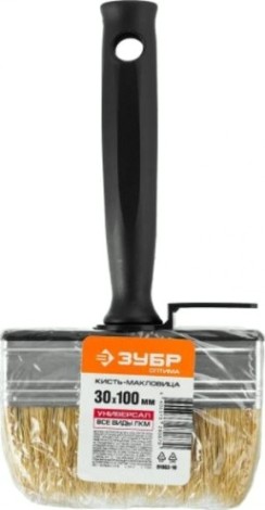 Кисть макловица ЗУБР ОПТИМА светлая щетина, пластмассовый корпус, 30х100мм [01802-10]