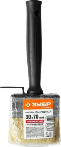 Кисть макловица ЗУБР ОПТИМА светлая щетина, пластмассовый корпус, 30х70мм [01802-07]