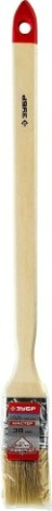 Кисть радиаторная ЗУБР МАСТЕР угловая светлая натуральная щетина, деревянная руч [01041-038]