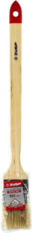 Кисть радиаторная ЗУБР МАСТЕР угловая светлая натуральная щетина, деревянная руч [01041-050]