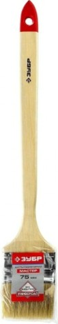 Кисть радиаторная ЗУБР МАСТЕР угловая светлая натуральная щетина, деревянная руч [01041-075]
