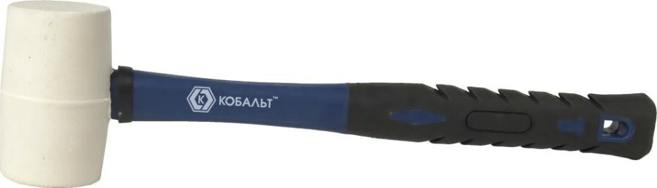 Киянка Кобальт 241-062 225 г (45 мм), белая резина, фибергласовая рукоятк