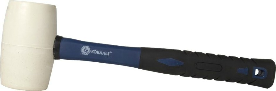 Киянка Кобальт 241-086 680 г (70 мм), белая резина, фибергласовая рукоятк
