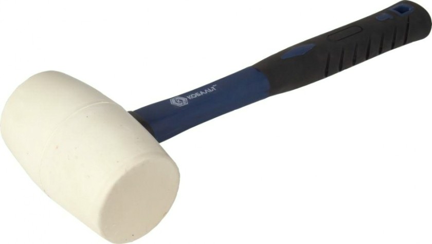 Киянка Кобальт 241-086 680 г (70 мм), белая резина, фибергласовая рукоятк