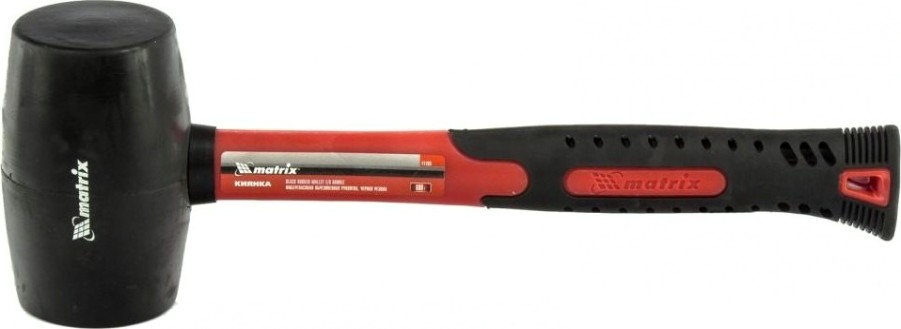 Киянка MATRIX 11185 450 гр., черная резина, фибергласовая рукоятка