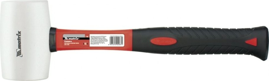 Киянка MATRIX 11197 680 гр., белая резина, фибергласовая рукоятка