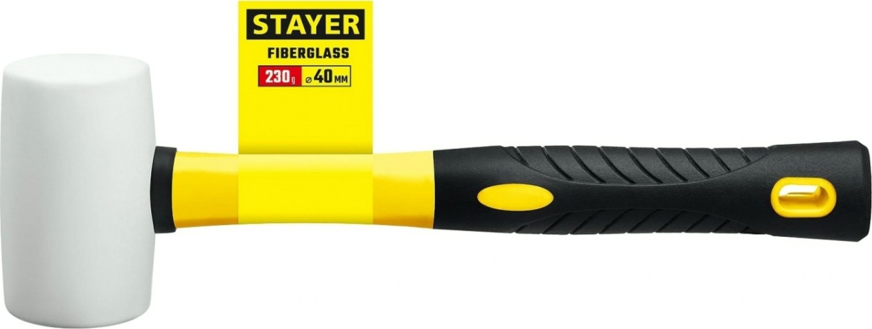 Киянка STAYER MASTER 230г белая резиновая с фиберглассовой рукояткой [20533-230]