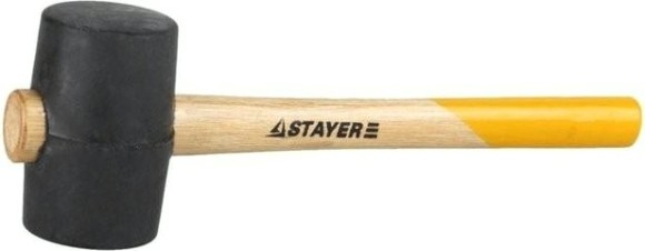 Киянка STAYER MASTER 450г черная резиновая с деревянной рукояткой [20505-65]