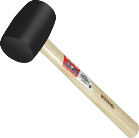 Киянка WORKPRO WP241039 450гр. резиновая, черная Киянка WORKPRO WP241039 450гр. резиновая, черная