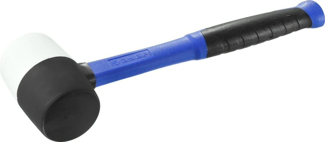 Киянка ЗУБР черная резиновая с фиберглассовой рукояткой, 450г [20532-450_z01]