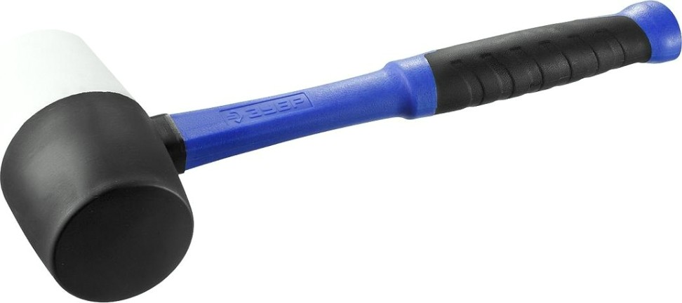 Киянка ЗУБР черная резиновая с фиберглассовой рукояткой, 900г [20532-900]