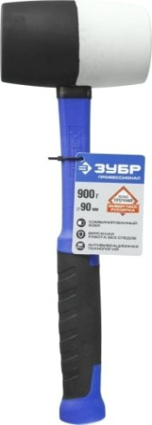 Киянка ЗУБР черная резиновая с фиберглассовой рукояткой, 900г [20532-900]