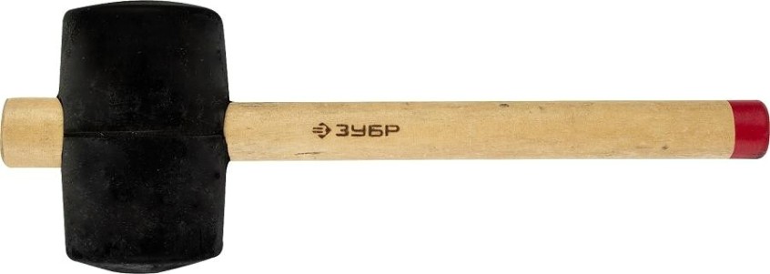 Киянка ЗУБР МАСТЕР EURO резиновая с деревянной ручкой, 0,9кг [2050-90_z01]
