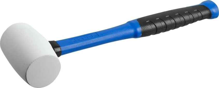 Киянка ЗУБР ПРОФЕССИОНАЛ резиновая белая, с фиберглассовой ручкой, 230г [20531-230_z02]