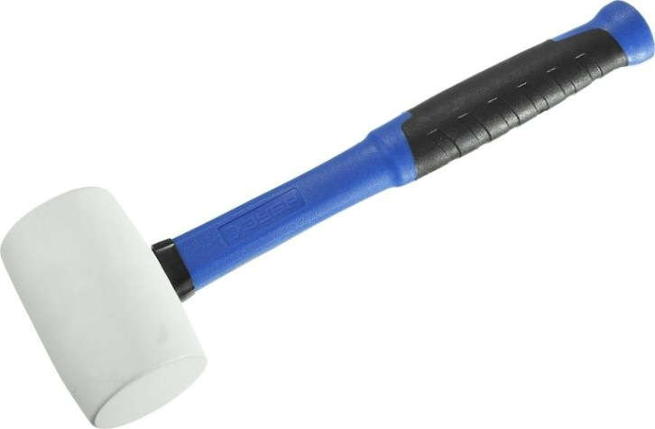 Киянка ЗУБР ПРОФЕССИОНАЛ резиновая белая, с фиберглассовой ручкой, 450г [20531-450_z02]