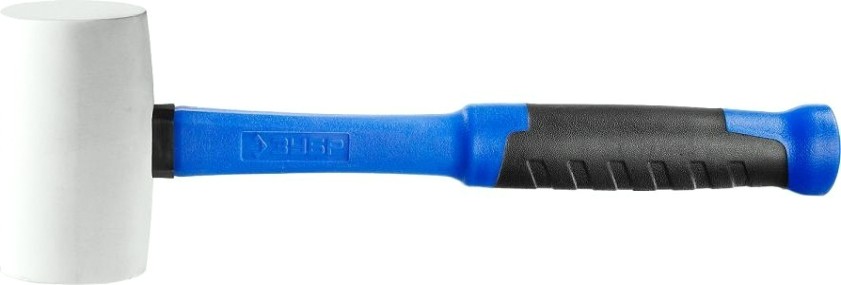 Киянка ЗУБР ПРОФЕССИОНАЛ резиновая белая, с фиберглассовой ручкой, 680г [20531-680_z02]