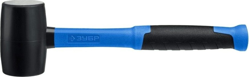 Киянка ЗУБР ПРОФЕССИОНАЛ резиновая черно-белая, с фиберглассовой ручкой, 45 [20532-450]