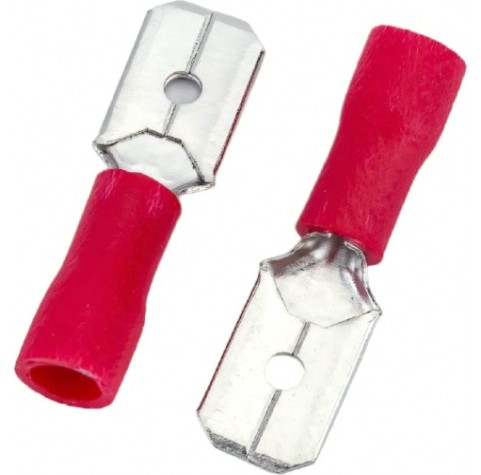 Клемма плоская REXANT 08-0313 (уп 100 шт) изолированная РПи-п 1.5-(6.3)/РпИп 1,25-6-0,8 [08-0313]