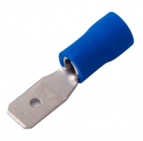 Клемма плоская REXANT 08-0332 (уп 100 шт) изолированная РПи-п 2.5-(4.8)/РПИп 2-5-0,8 [08-0332]