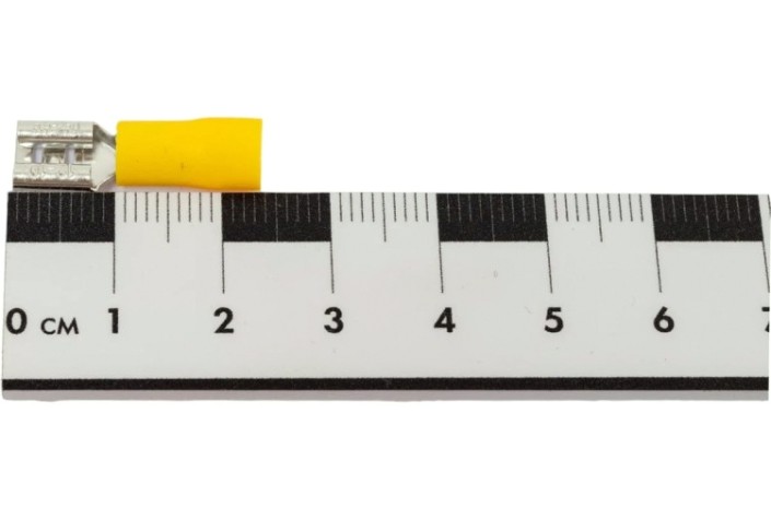 Клемма плоская REXANT 08-0451 (уп 100 шт) изолированная РПи-м 6.0-(6.3)/РпИм 5,5-6-0,5 [08-0451]