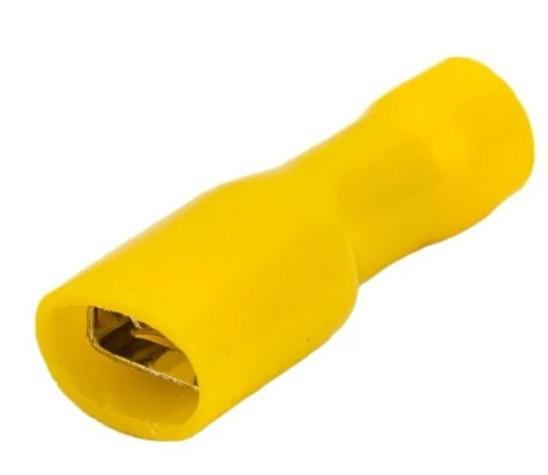 Клемма плоская REXANT 08-0651 (уп 100 шт) изолированная РППи-м 6.0-(6.3)/РпИмп 5,5-6-0,5 [08-0651]