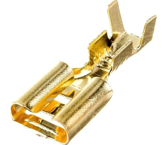 Клемма плоская REXANT 08-0912 (уп 100 шт) гнездо 7.7 мм 0.75-1.5 мм² (РП-м 1.5-(6.3)) [08-0912]