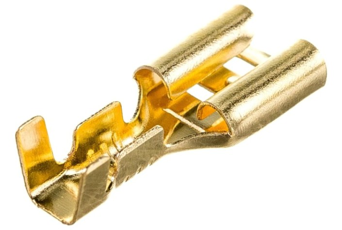 Клемма плоская REXANT 08-0912 (уп 100 шт) гнездо 7.7 мм 0.75-1.5 мм² (РП-м 1.5-(6.3)) [08-0912]