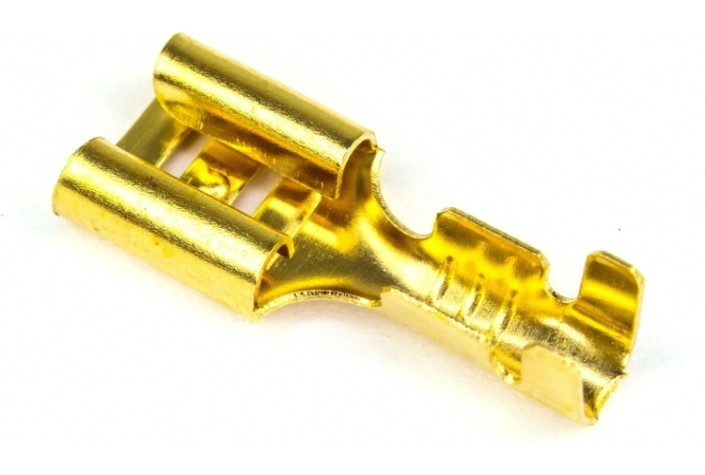 Клемма плоская REXANT 08-0912 (уп 100 шт) гнездо 7.7 мм 0.75-1.5 мм² (РП-м 1.5-(6.3)) [08-0912]