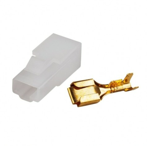 Клемма плоская REXANT 08-0981 (уп. 50 штук) гнездо 6.3 мм 1-1.5 мм² (РП-м 1.5-(6.3)) + колодка [08-0981]