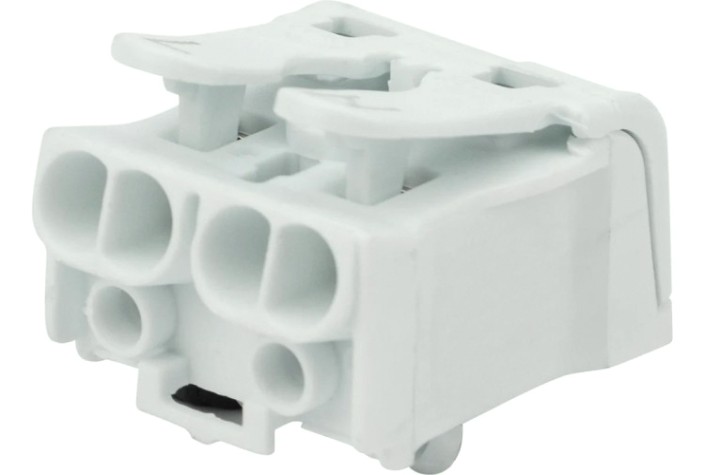 Клемма REXANT 07-6214-1 (уп 100 шт) пружинная соединительная КСП 2-полюсная с монтажно [07-6214-1]